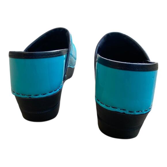 Sanita Clogs Womens Turquoise Patent Leather Slip-On Nurse Shoes Size EUR 35 US4 - Picture 13 of 15